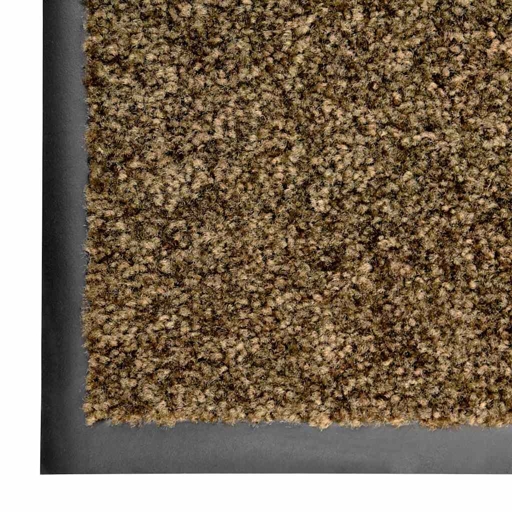 vidaXL Fußmatte Waschbar Braun 40x60 cm