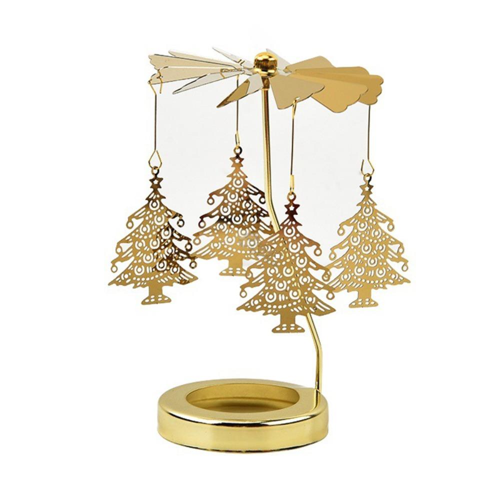 Carusel Rotativ cu Mecanism Rotativ Acționat de Căldură Suport pentru Lumânări Tip Pastilă Decor pentru Casă