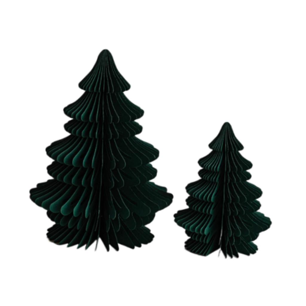 2x Paper Christmas Tree Ornament Christmas Desktop Decoration Foldable Trendy Sculpture for Indoor Bedroom Bookshelf Walkway