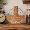 Natural Wood Perpetual Calendar Wooden Calendar, Manual Rotating Desk for Home Office Creative Gift Decor, Date Month Week Display Desktop Ornament