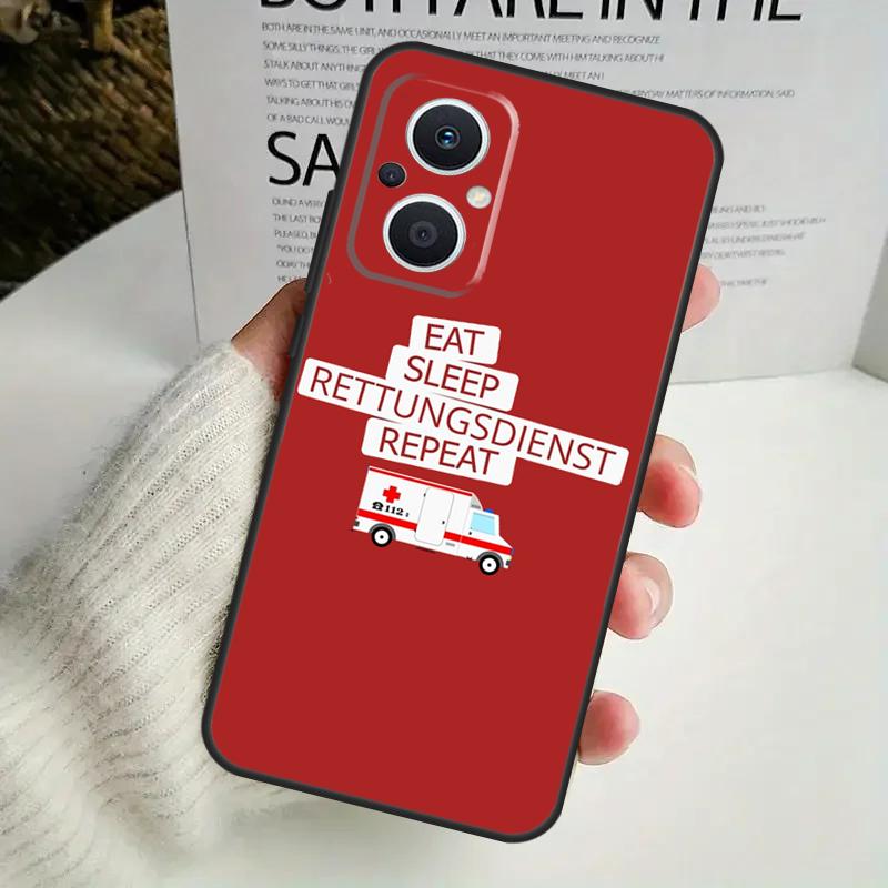 Ambulance EMS EMT Paramedic Case For OPPO Reno 10 Pro 11F 4 5 6 7 8 Lite 4Z 5Z 8T OPPO Find X2 X3 X5 Lite X6 Pro Cover