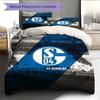 FC Schalke 04 Set Copripiumino Trapuntato Federa Decorazione per la Casa Regalo di Compleanno (1 * copripiumino + 2 * federa, senza nucleo)