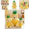 Soft Cuddly Pineapple Winnie The Pooh Bear Plush Toy Yellow Xmas Kids Gift