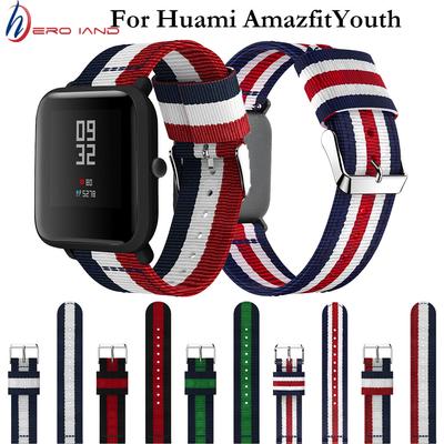 Für Xiaomi Huami AMAZFIT Bip BIT PACE Lite Youth Smart Watch Handgelenksarmband Vertikales Nylon-Schlaufenband 20 mm Uhrenarmbänder ersetzen