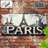 Paris France Eiffel Tower Vintage License Plate Style Aluminum Metal Sign Retro French Cityscape Travel Souvenir Wall Art Decor