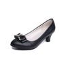 Women High Heels Low Heels Fashion Bow Patent Professional Work Casual Shoe Wedding Party Shoes