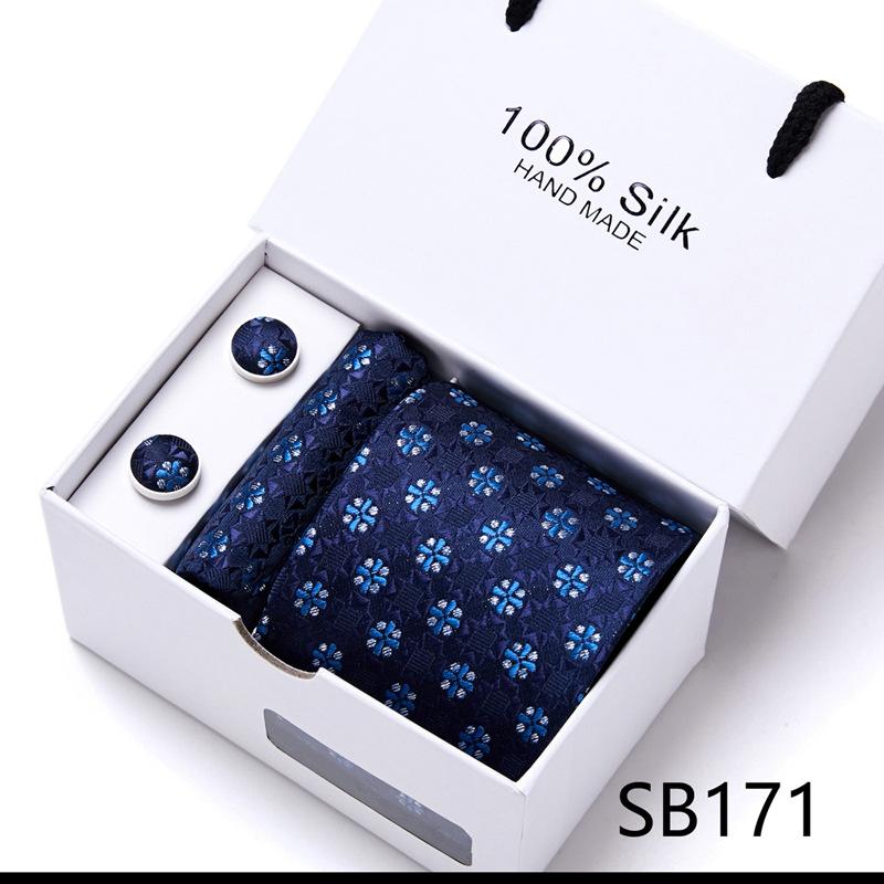 New Men'S Tie Set Gift Box 5-Piece Set Group Tie Business Dress Tie