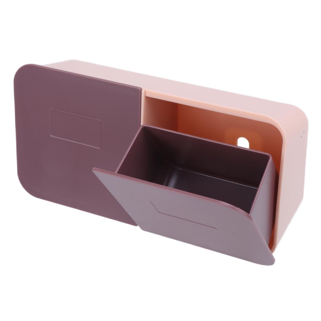 Makeup Box Wall Mounted Cover Removable Washable Cotton Pad for Bathroom