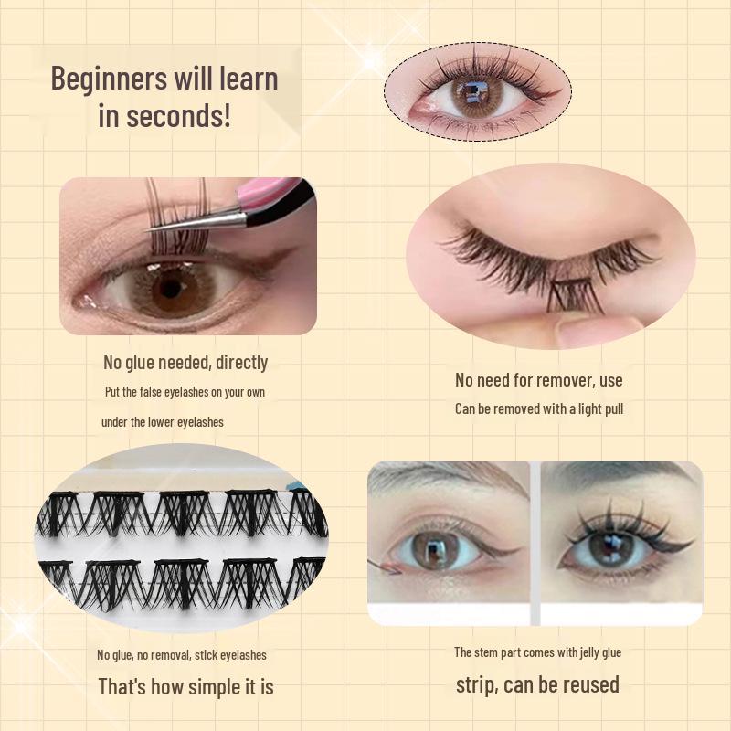 Glue-Free Self-Adhesive Dense False Eyelashes - Big Devil Comic Edition for Easy Three-Step Application