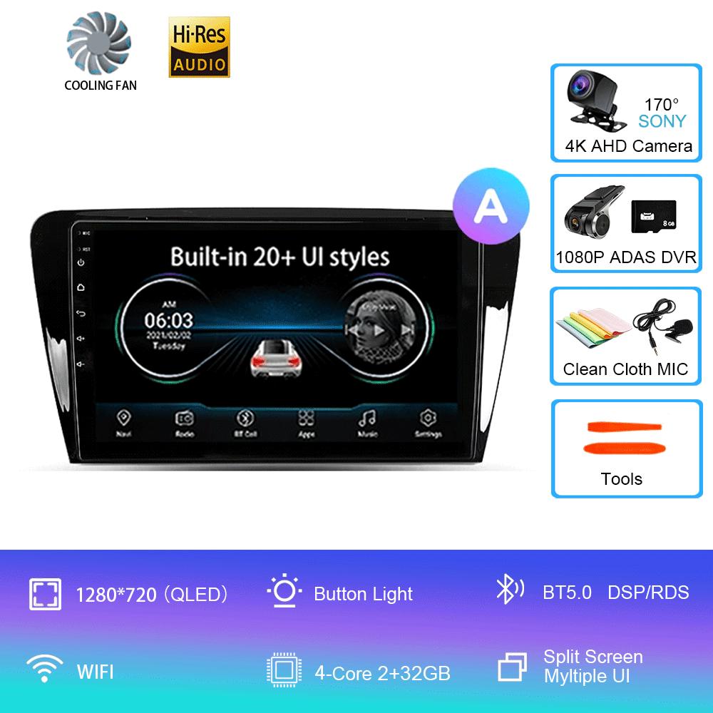 Android 14 Car Radio For Skoda Octavia 3 A7 2013 - 2018 Multimedia Video Player Navigation stereo GPS No 2din 2 din dvd