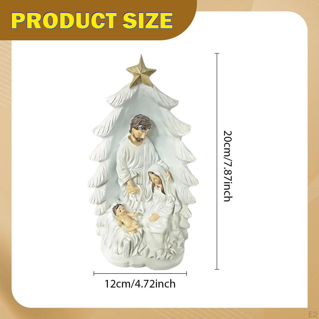 Christmas Nativity Scene Figurine Holy Family Decorative Collection Traditional Accessories Creative