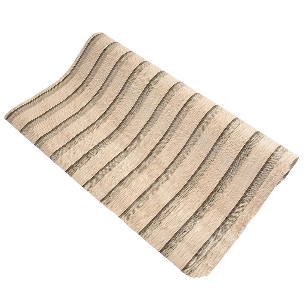 PVC Wood Slat Wallpaper Removable Peel Wallpaper Self Adhesives Wall Sticker For Kitchen Countertop Cabinet Home Decor