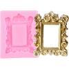 ZiXiang Photo Frame Silicone Molds Baroque Style Picture Frames Fondant Mold For Cupcake Topper Cake Decoration Chocolate Candy Polymer Clay Gum