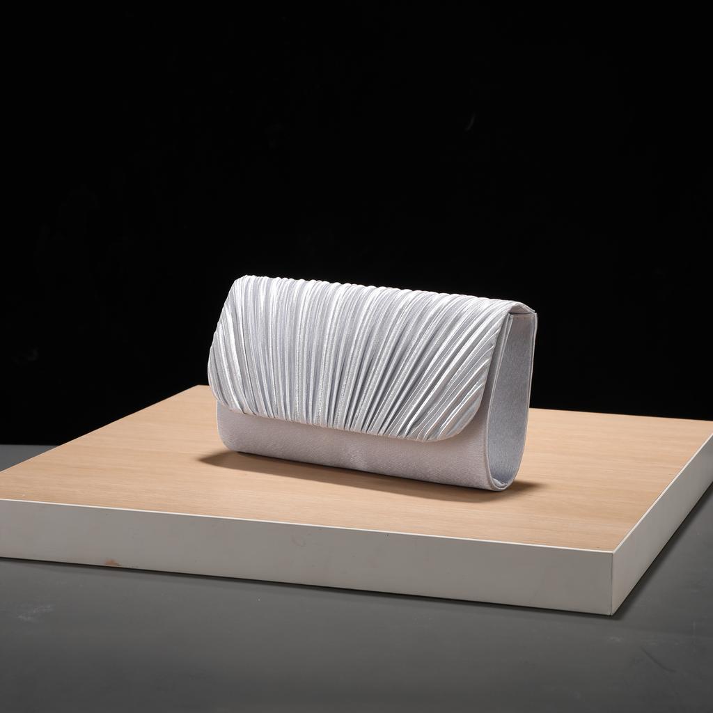 Pleated Evening Bag Ladyship Storage Bag Wedding Party Dress Clutch Bag Fashion Chain Satchel Bag