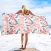Tropisches Monstera-Blatt bedrucktes Strandtuch Schnelltrocknendes Polyester Badetuch Grünes Palmen-Sandfreies Handtuch für den Sommerurlaub