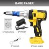 2.4-4.8mm Cordless Electric Rivet Nut Drill Insert Nut Pull Riveting Tool  With LED Light Battery 18V