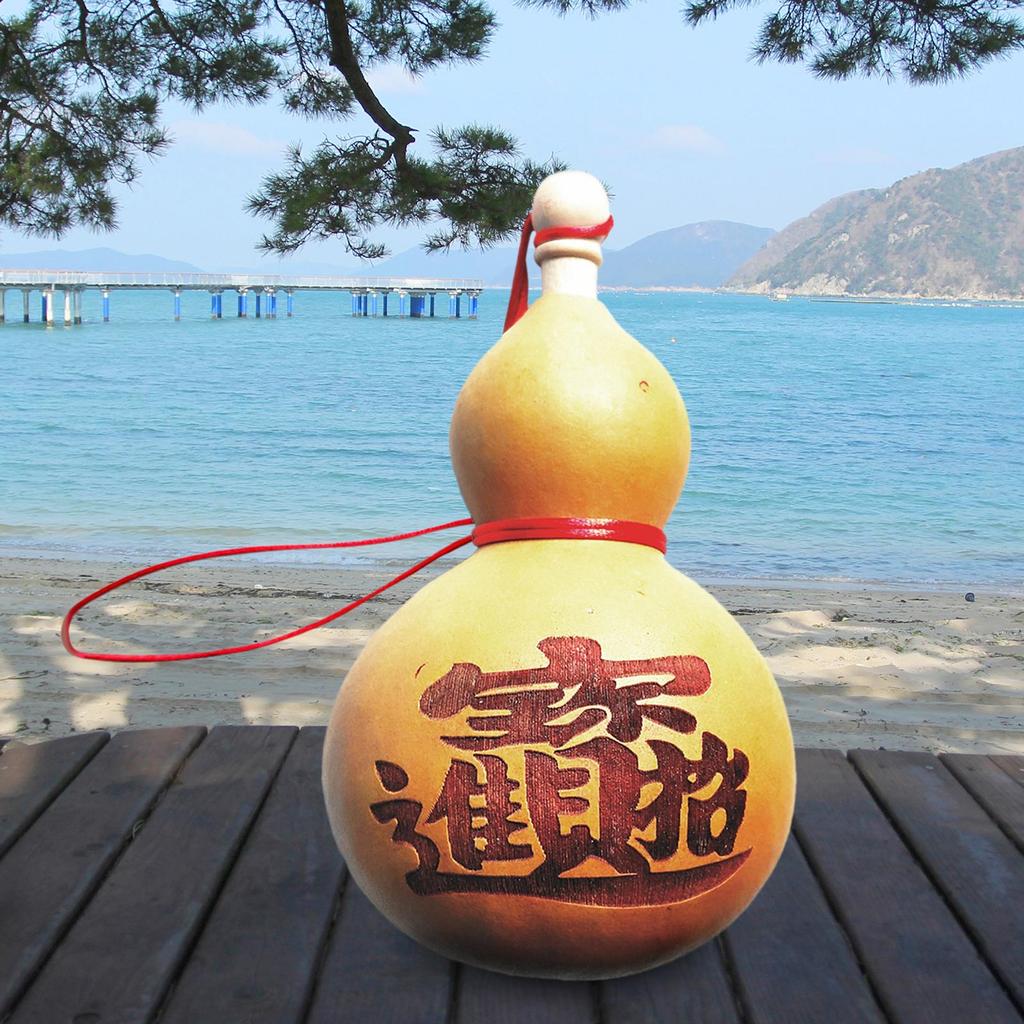 Flagon Gourd Craft Water Bottle Pumpkin Dried Gourd Bottle for Outdoor