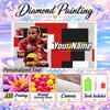 Lewis Hamilton 5D DIY Diamond Painting Custom Name Text, Full Drill Rhinestone Mosaic Art Home Gift
