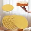 10 Stück Kuchenplatten mit weißen goldenen Kuchenringen, Pappe mit 6/8/10/12 Zoll Kuchenbasis, geeignet zum Backen von Kuchen