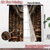 Set Of 2 Flat Printing Curtains Without Rod Literary Maze Popular Window Treatment Fabric Curtain Polyester Machine Washable