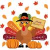 Turkey Bulletin Board Decoration Set Thanksgiving Turkey Crafts Kits DIY Printed Paper Turkey Cutouts Thanksgiving Decor for Home Party Decoration