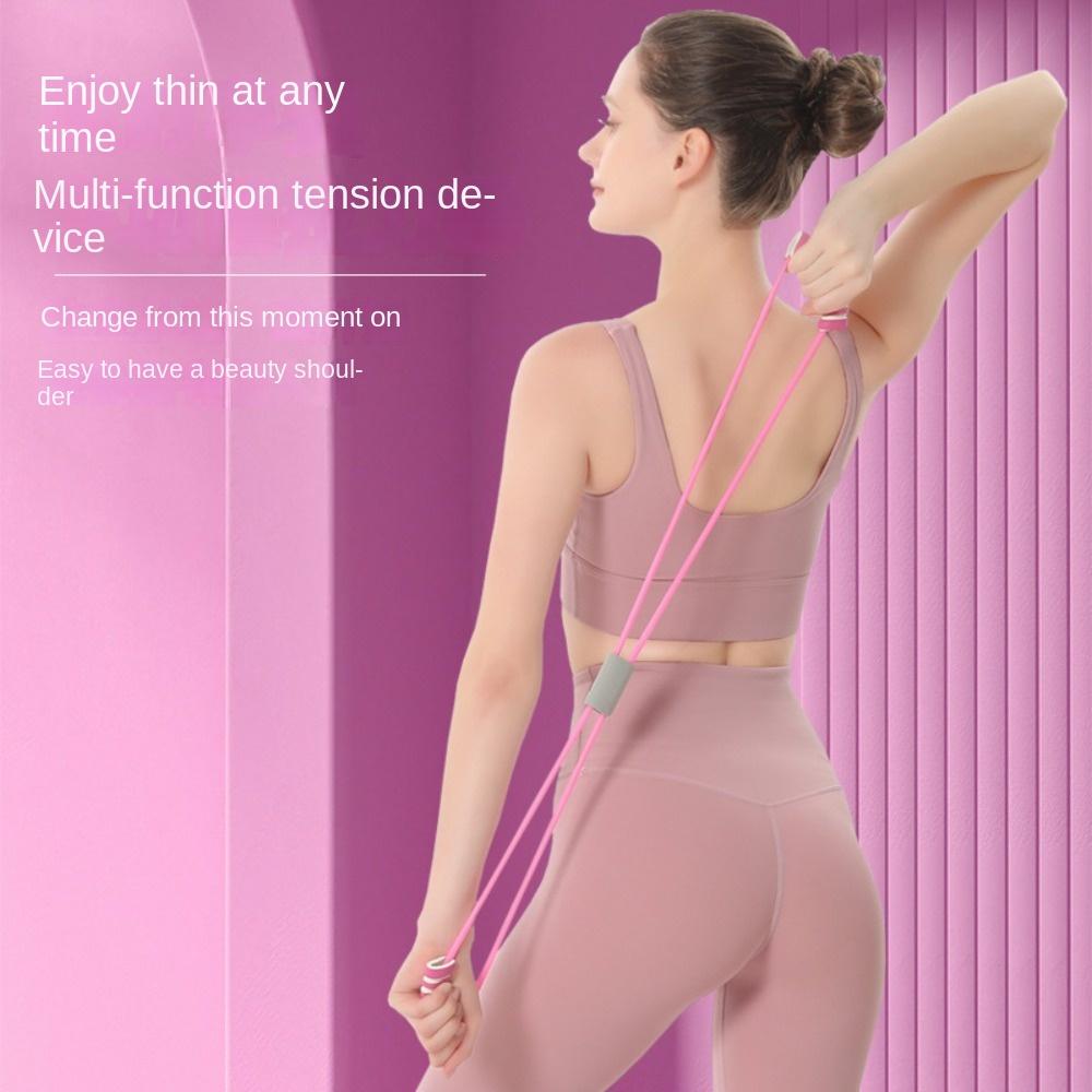 TPE Yoga Stretch Band 8-shaped Elastic Band High Quality Yoga Belts  Home Fitness Equipment