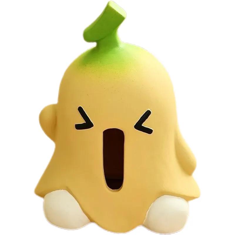 Neue Niedliche Bananen-Taschentuchbox Multifunktionaler Haushalts-Taschentuchboxhalter Kreatives Desktop-Keramik-Aufbewahrungsornament Serviettenhalter