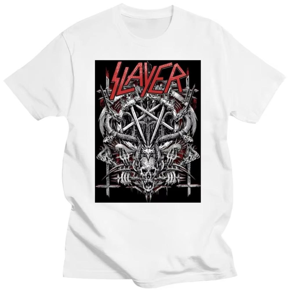 

Футболка с длинным рукавом Slayer Show No Mercy, мужская винтажная футболка, уличная одежда в стиле Харадзюку, хип-хоп, хлопковая футболка, топы XXXXXL белый