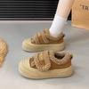 Thick-soled Velcro cotton shoes women's snow boots winter 2025 new plush thickened fluffy shoes warm board shoes