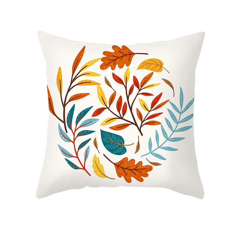 New Pumpkin Thanksgiving Pillow Cover Ins Nordic Peach Skin Printed Cushion Cushion Cover Home Products
