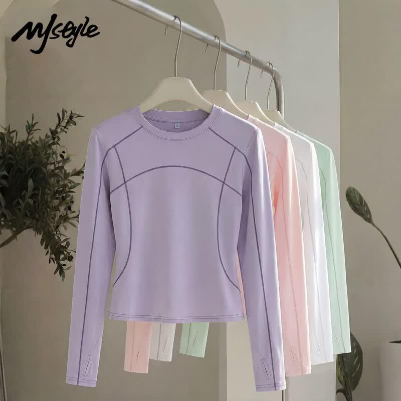 MJ STYLE Women s Quick-Dry Long Sleeve Athletic Tee S