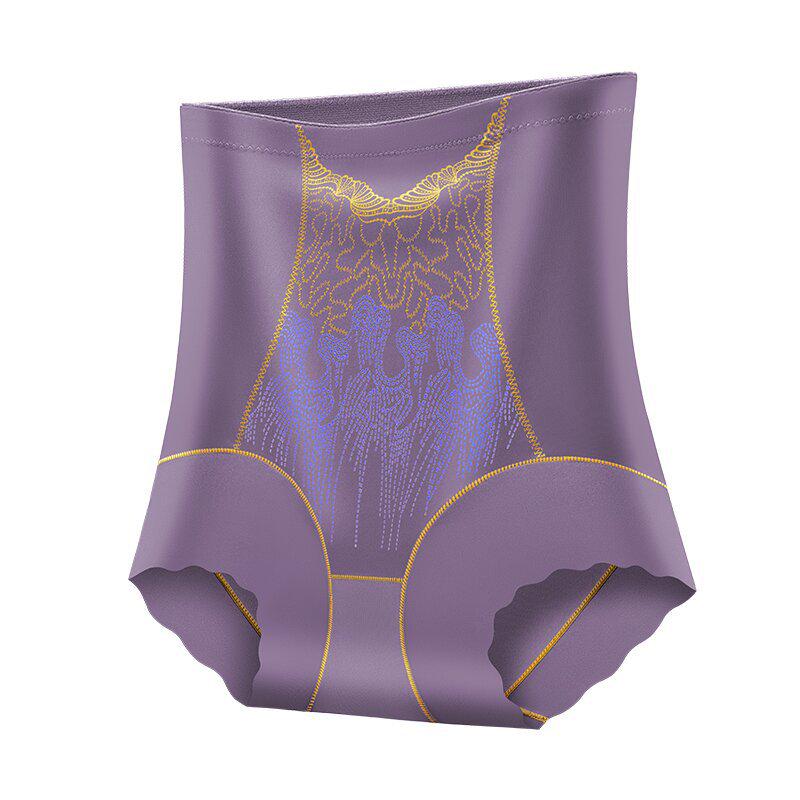 High Waist Embroidery Seamless Shaping Pants for Women - Breathable Abdomen Control Underwear