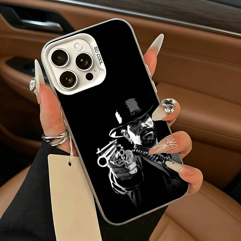 R-Red D-Dead Redemption RDR 2 Phone Case For IPhone 17 Air 16 15 14 13 12 11 Pro Max White Sliver Hard Cover