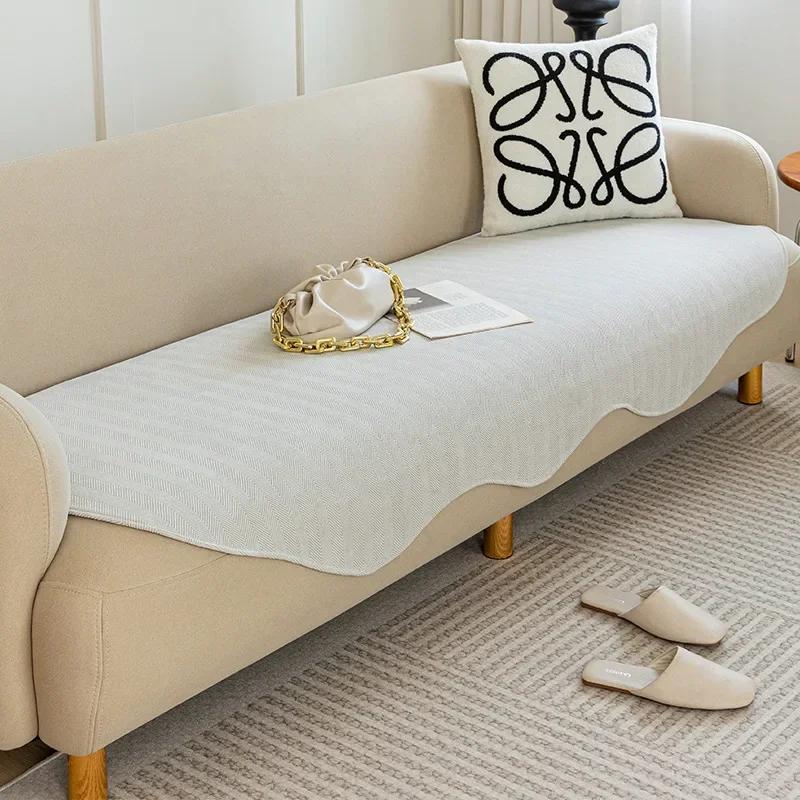 Chenille Special-shaped Sofa Cover for Living Room Modern Sofa Cushion Mat Couch Protector Covers Thick Chair Towel Home Decor