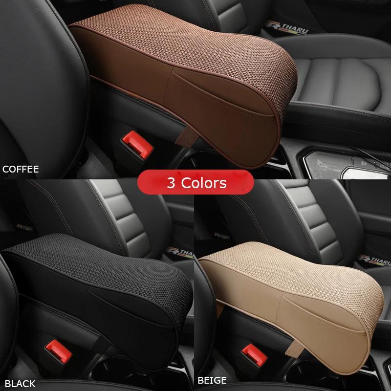 Almofada de couro para apoio de braço central de carro, console central, estilo, apoio de braço, confortável, apoio de braço, assento, almofada protetora, almofada, capa de travesseiro