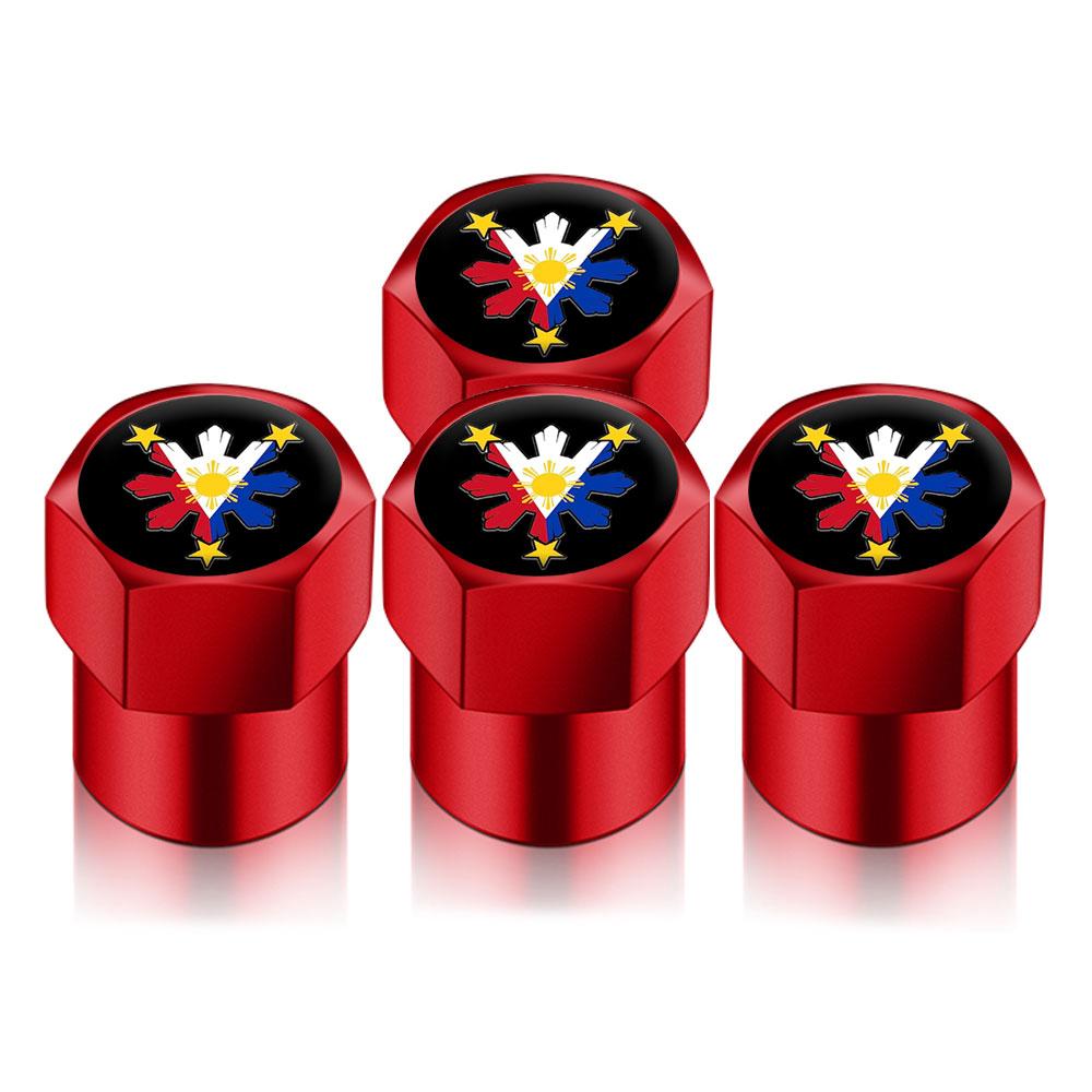 

4 шт. DIY Универсальные Цветные Колпачки для Воздушных Клапанов Шин Автомобильных Колес в Форме Филиппин Автомобильные Наклейки для Автомобилей Мотоциклов Автоаксессуары Декор Подарок красный
