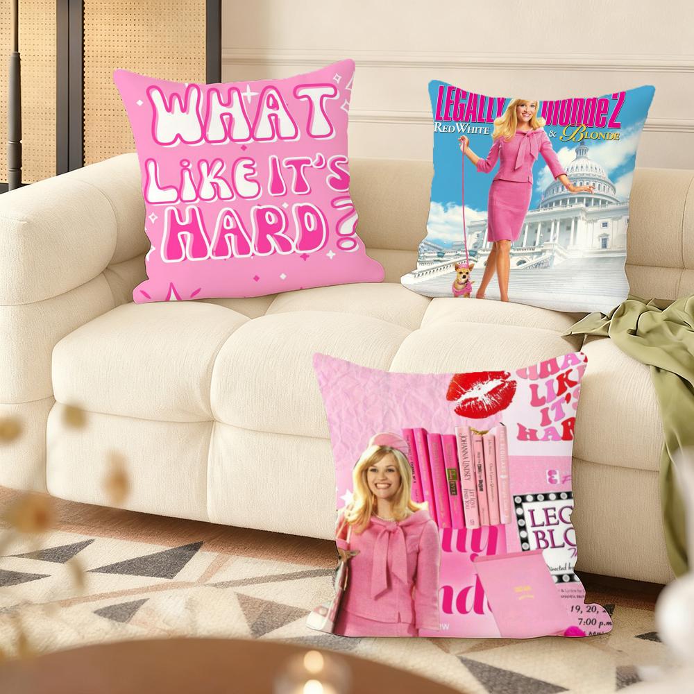 Legally Blonde Movie Cushion Cover Silky Short Plush Home Sofa Cushion Cover - Invisible Zipper Home Decoration