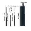 2/3Pcs Pull-out Cutlery Box Stainless Steel Tableware Set  Travel Use