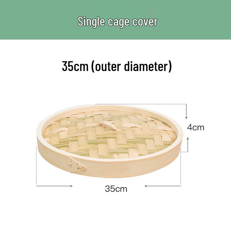 

Double-Handled Bamboo Steamer Basket Set - Includes Small and Large Sizes, Anti-Scald, Woven Design for Household or Commercial Use