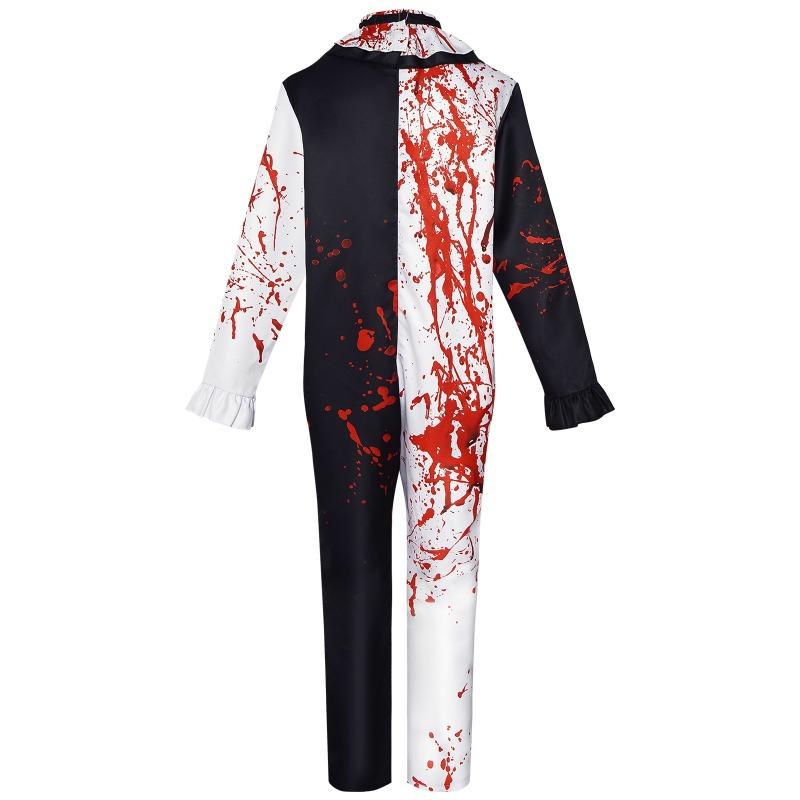 Halloween Soul-Breaking Clown Cosplay Costume Bloodstained Clown Bloodstain Male and Female Cosplay Stage Performance Costume