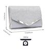 Glitter Envelope Clutch Bag For Women Elegant Sequin Evening Clutch Bag With Chain For Wedding Prom Evening Party Prom Gift For Mom