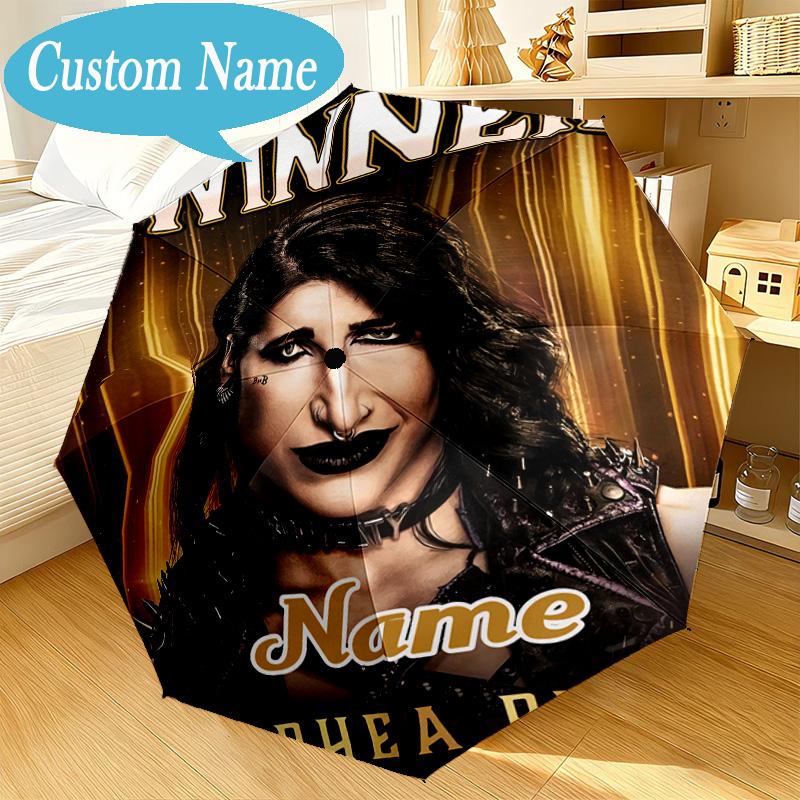 Custom Name Umbrella Champion Rhea wrestling Umbrella 8-Frame for Travel, Camping, Casual Lightweight Portable, Essential for Family Gifts