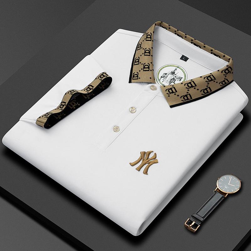 TrendHub Men's Short-sleeved T-shirt Polo Shirt New High-end Business T-shirt