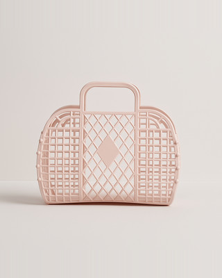 Sac de grande capacité en gelée creuse, fourre-tout Portable de vacances à la plage, panier de bain Portable en plastique réutilisable et facile à nettoyer