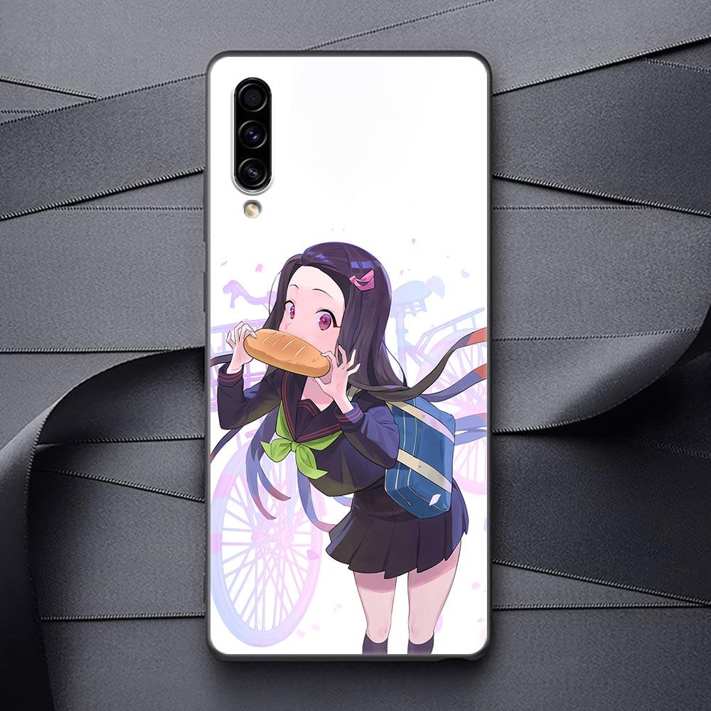 Sexy Mädchen Dämon Slayer Anime Telefon Fall Für Samsung Galaxy A90 A80 A70 A70S A60 A50 A40 A30 A30S A20S A20E A10 a10E Schwarze Abdeckung
