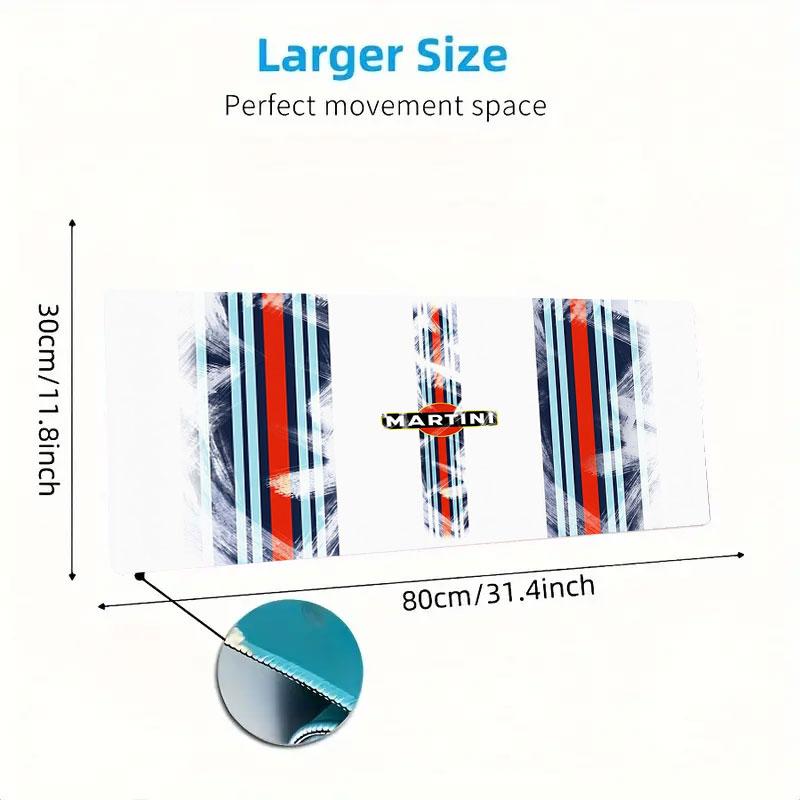 Martini Racing Large Size Mouse Pad Large Gaming Table Cushion Non-slip Laptop Tablet Big Mousepad XXL Mat Mini PC Playmat With Lock edge