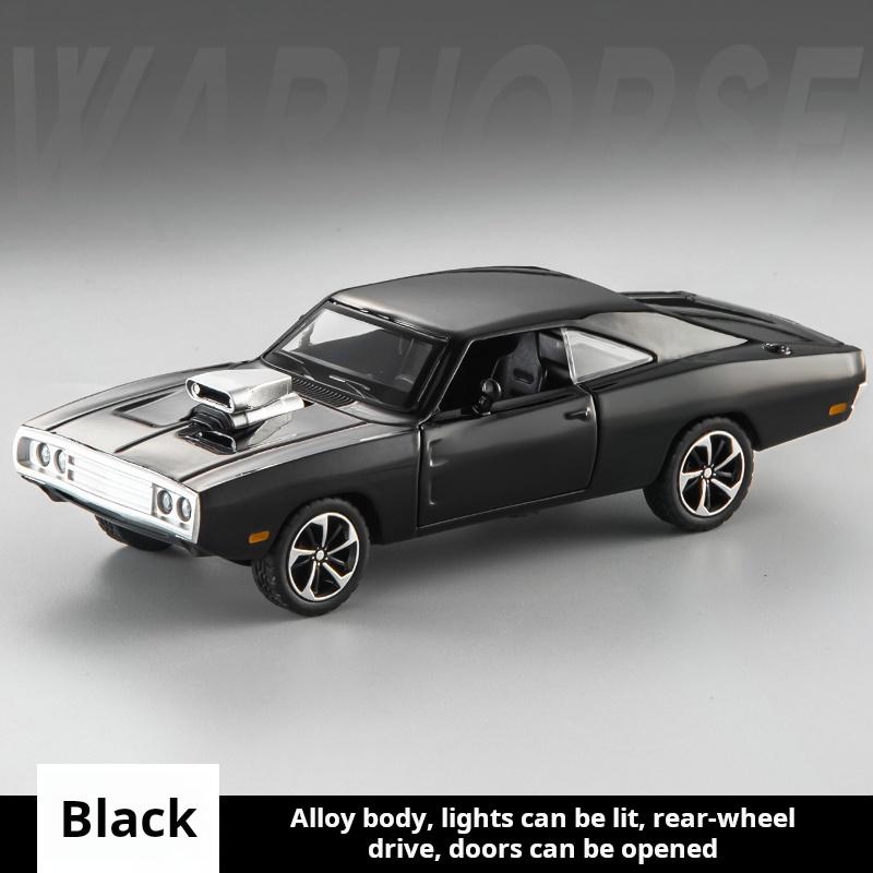 1:32 Charger American Muscle Sports Car Fast & Furious Simulation Alloy Car Model Toy Gift Pull Back Collection Ornament чёрный