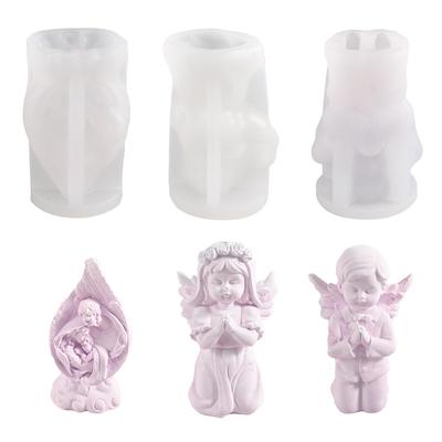 1 Pezzo Stampo Candela Angelo in Resina Epossidica Fai da Te Stampo in Silicone Angelo Rosa Angelo Ragazzo Ragazza Angelo della Preghiera