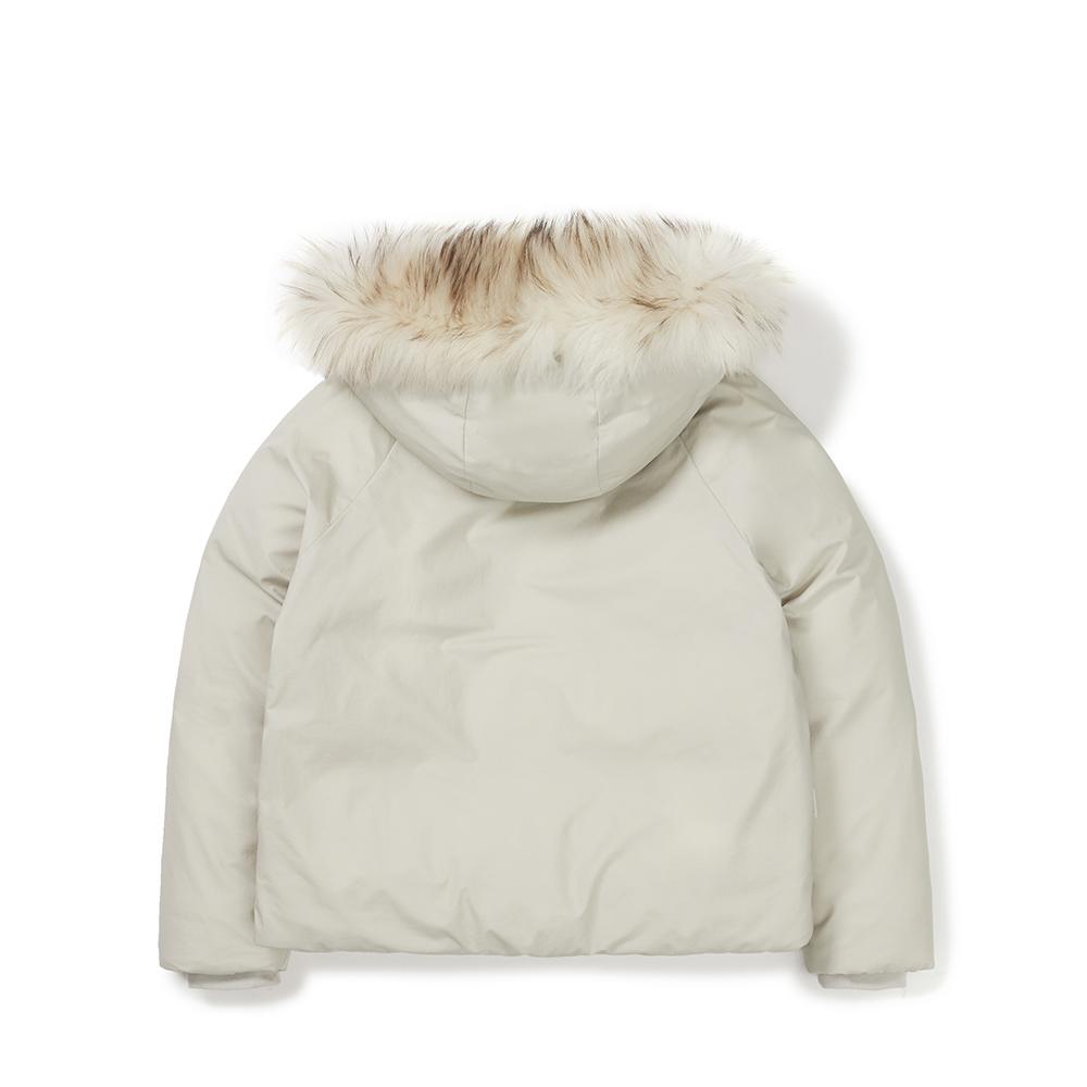 [Snowpeak] Premium Women's Hooded Heavy Goose Down Jacket Light Beige (S24WWTDJ33)