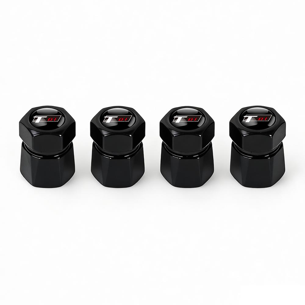 For Volkswagen b44Pcs Aluminum Car Tire Valve Caps Diamond Tyre Valve Airtight Cover Waterproof Dust For VW Jetta Golf EOS GTI Auto Accessories
